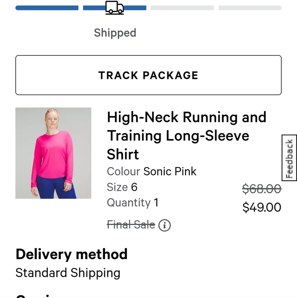 Lululemon  pink shirt